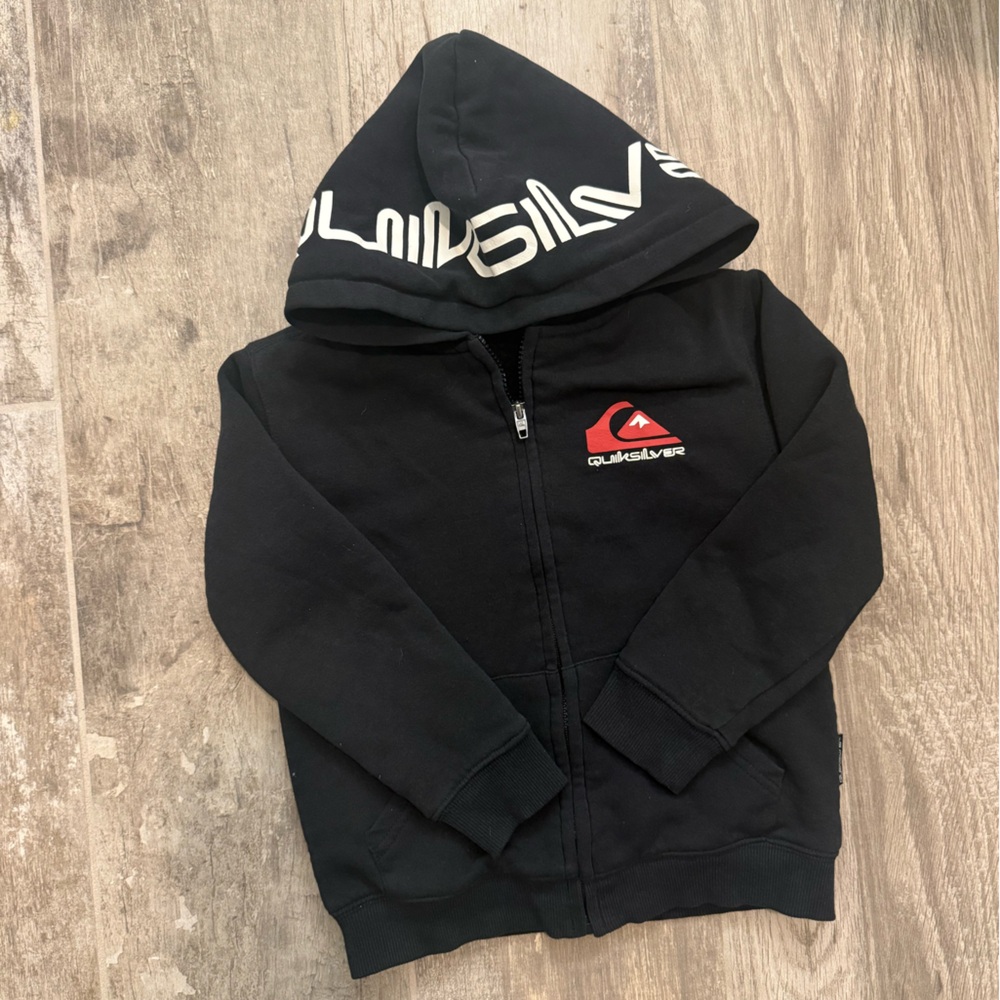 Quiksilver Kids Black Joggers with Red Logo